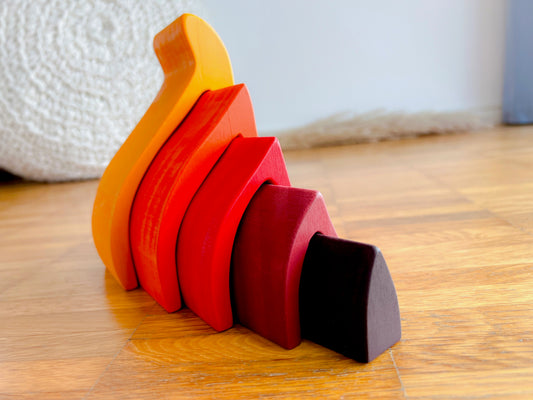 Flamme aus Holz - Montessori - Hoppe Reiter