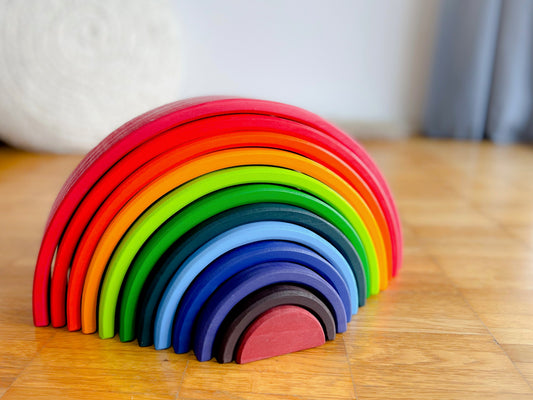 Regenbogen aus Holz - Montessori - Hoppe Reiter