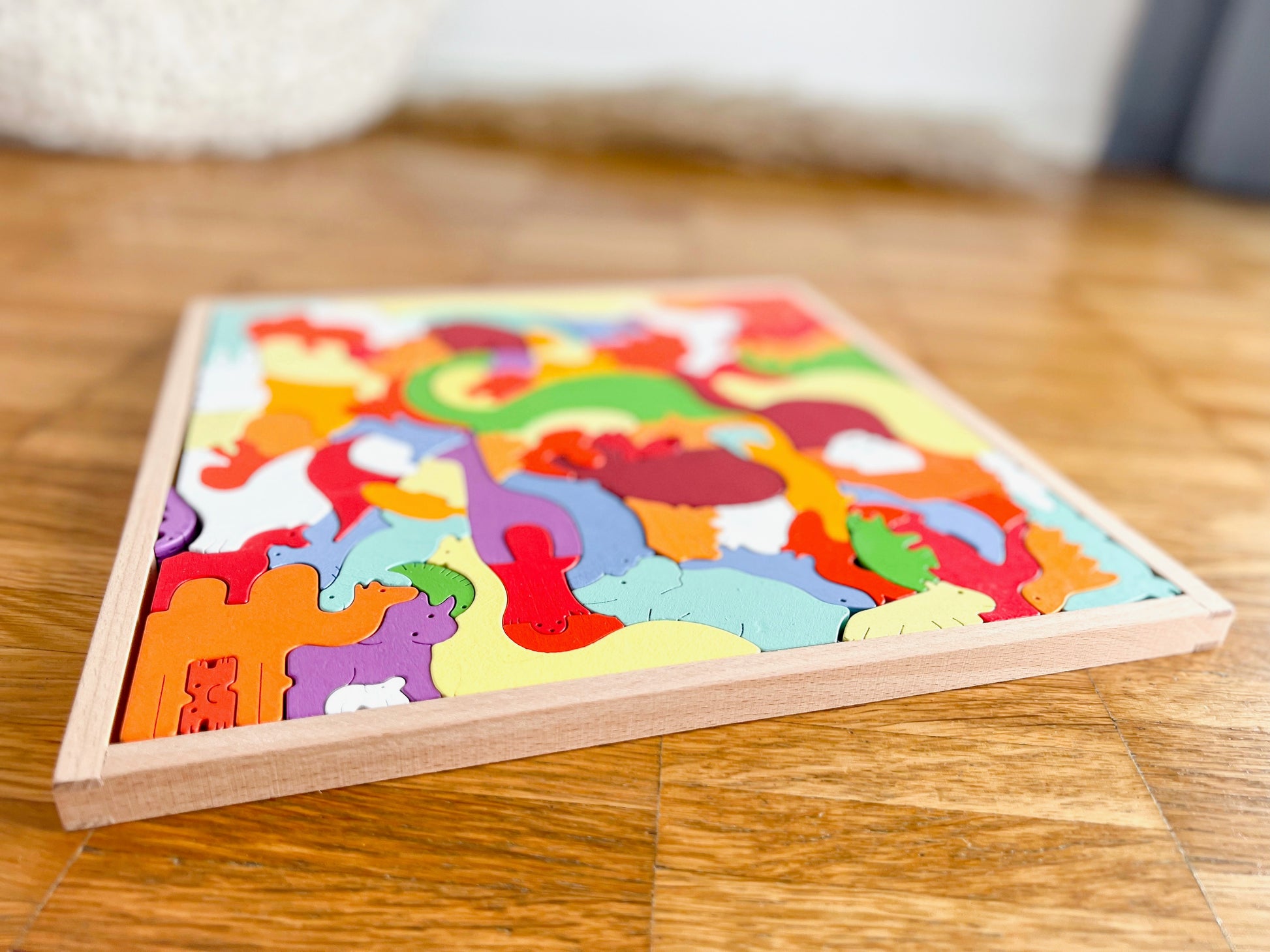 Dinosaurier Puzzle aus Holz - Hoppe Reiter