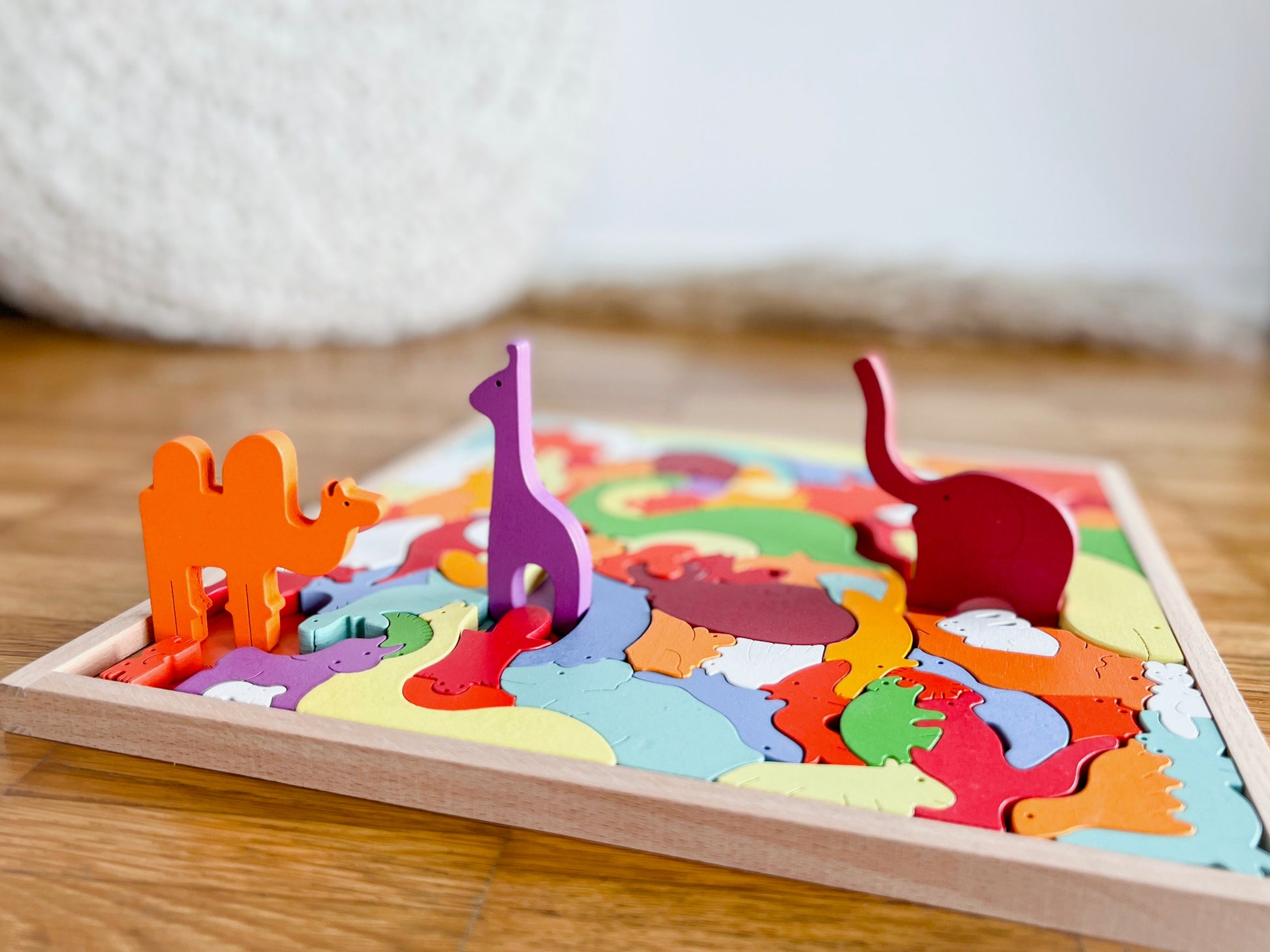 Dinosaurier Puzzle aus Holz - Hoppe Reiter