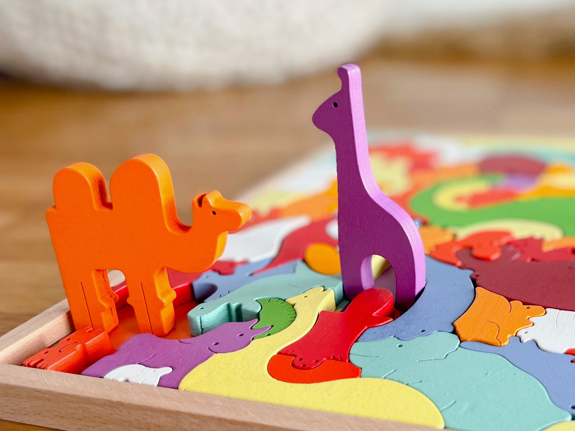 Dinosaurier Puzzle aus Holz - Hoppe Reiter